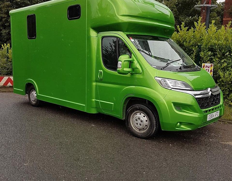 Bright Green Horse Box