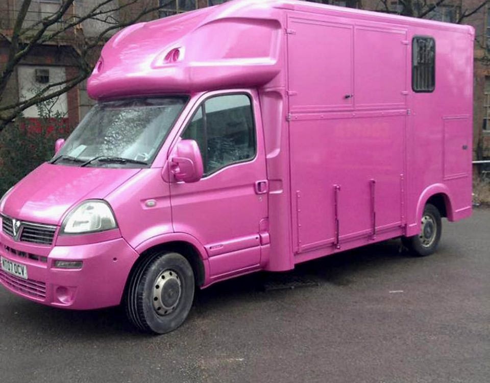 Pink Horse Box Respray