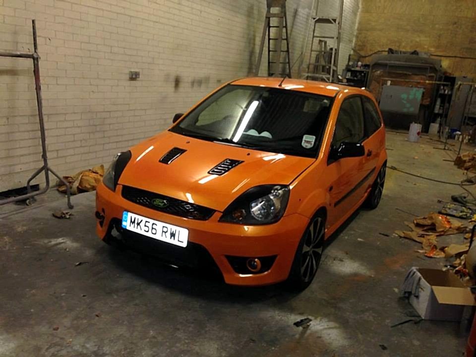 Orange Ford Fiesta Respray Lancashire