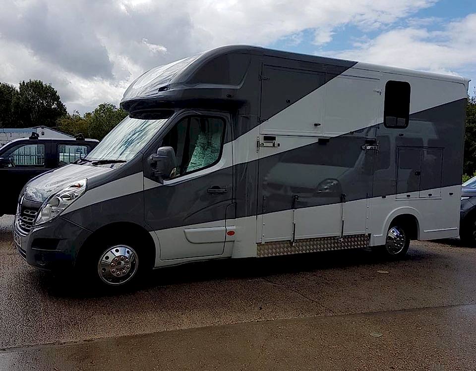 Grey and Purple Horse Box