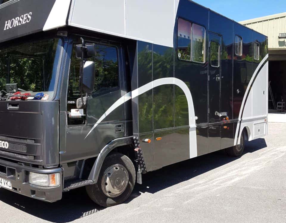 Large Grey Horse Box